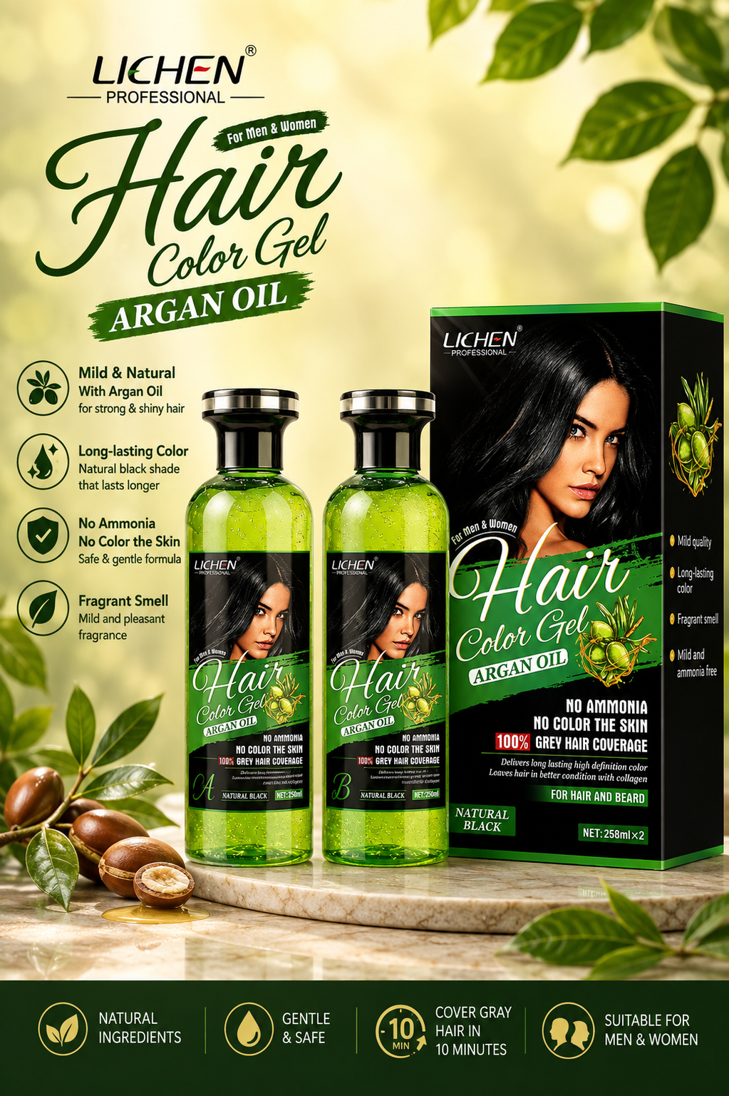 Lichen Hair Color Gel Argan Oil