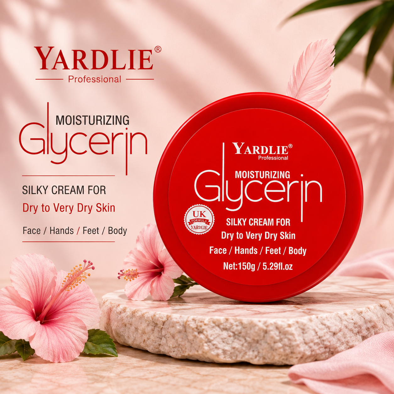 Yardlie Moisturizing Glycerin Cream for Deep Hydration & Radiant, Supple Skin |150g