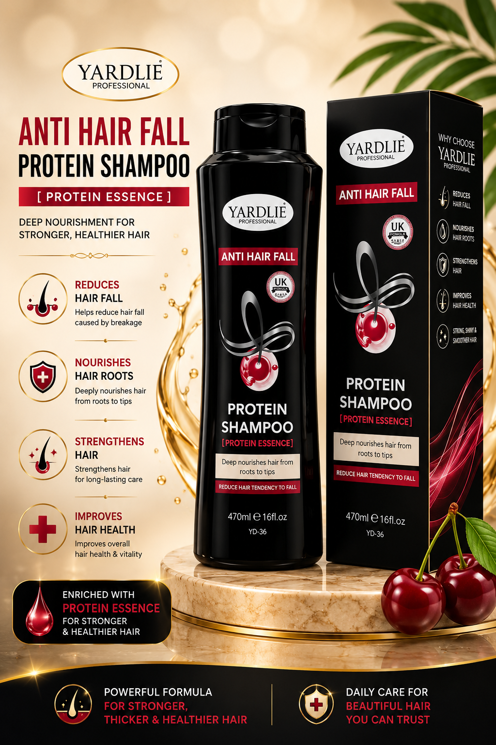 Yardlie Professional Anti Hair Fall Protein Shampoo