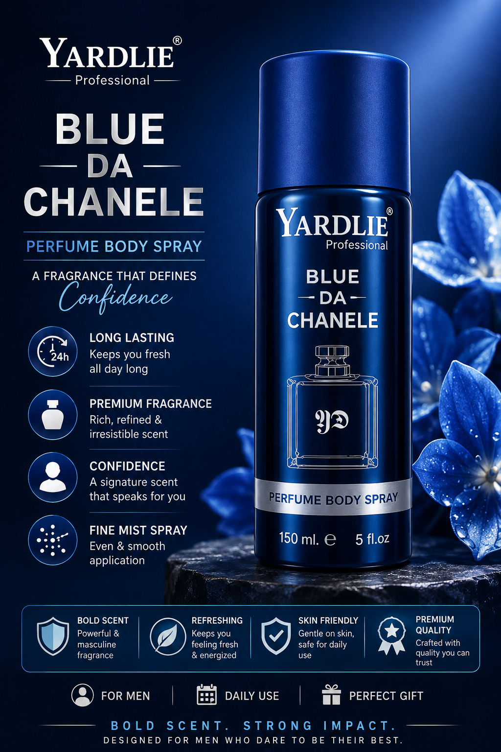 Yardlie Professional Bleu De Chanel Perfume Body Spray