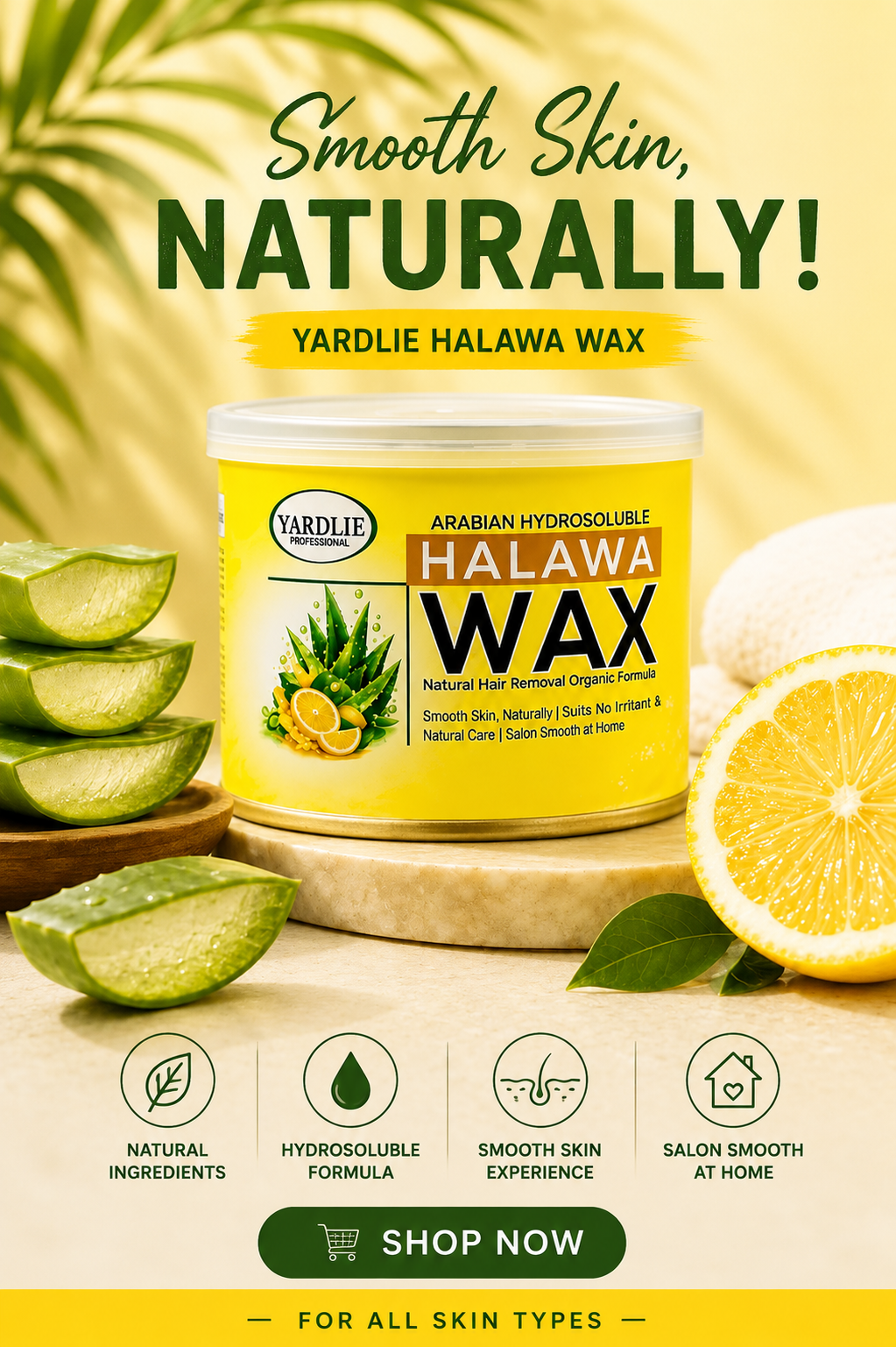 Yardlie Professional Halawa Wax Hair Removal Organic 225g