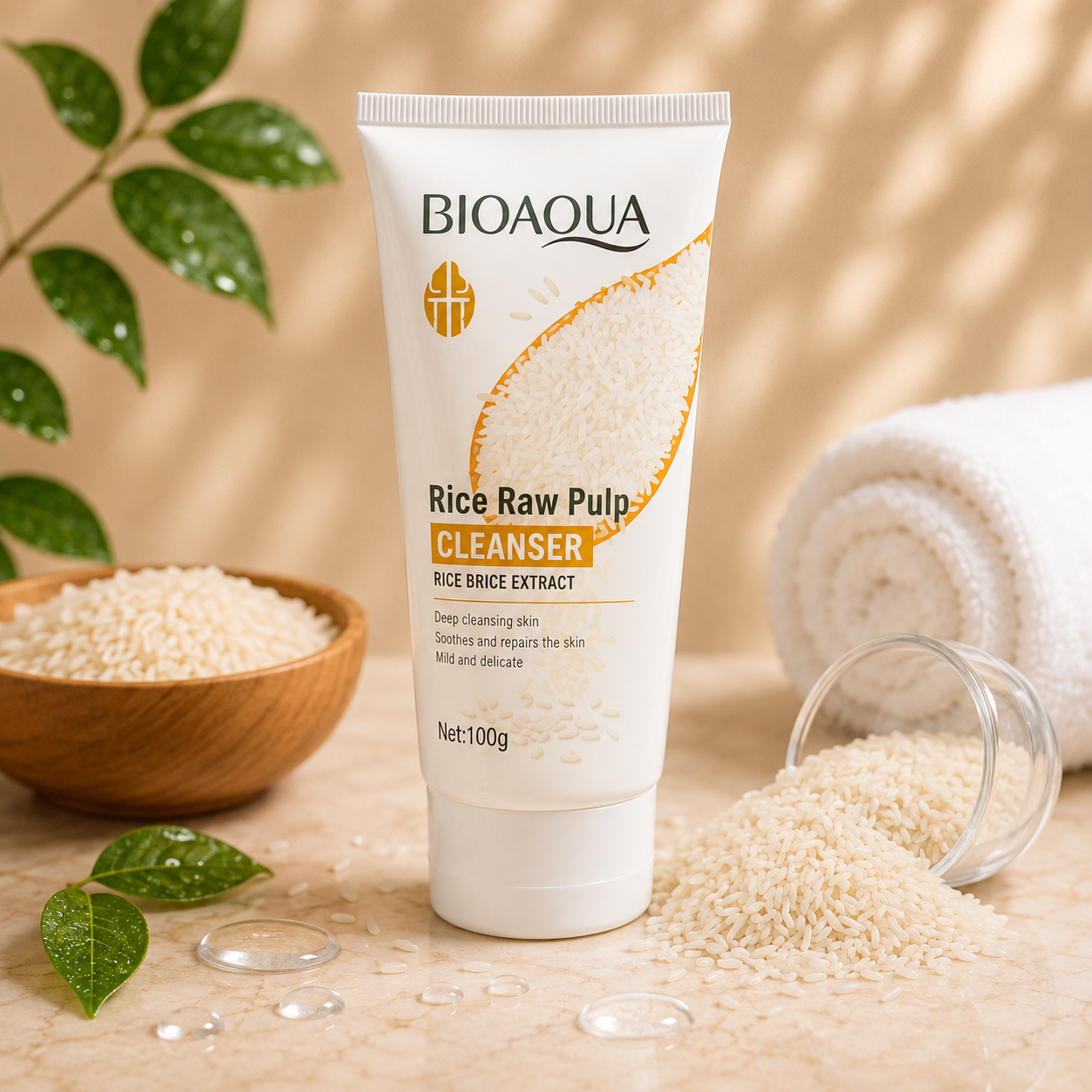 BioAqua Rice Raw Pulp Face Cleanser 100g