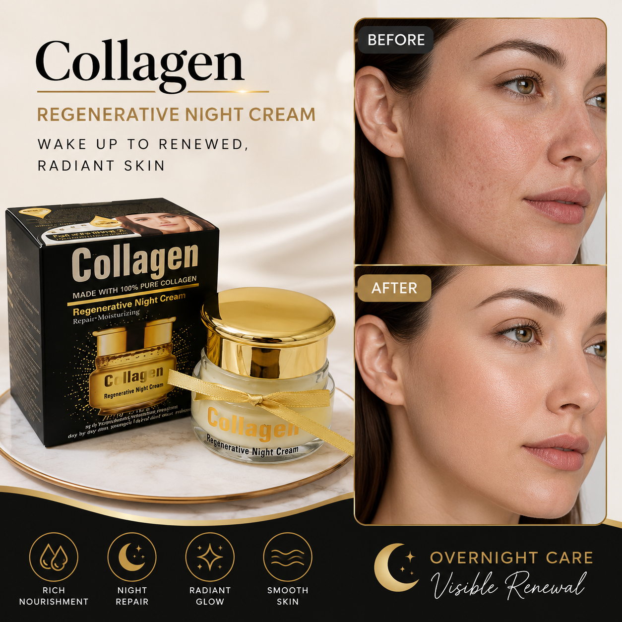 Yardlie Uk 100% COLLAGEN NIGHT CREAM