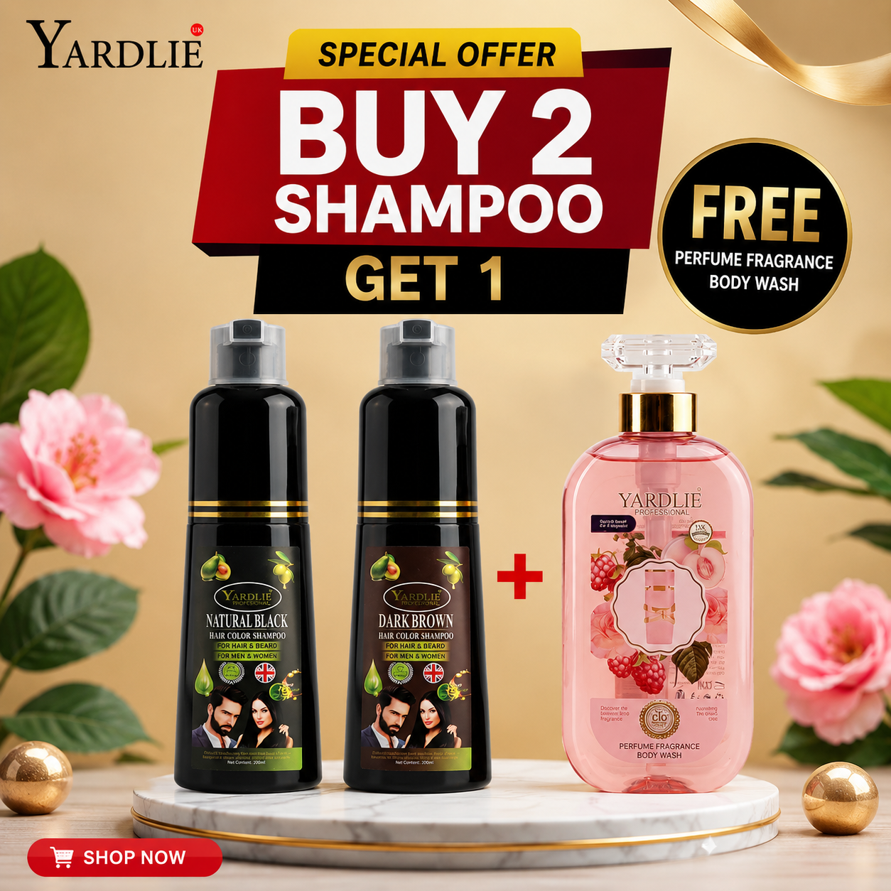 Yardlie Hair Color Shampoo And Yardlie Perfume Fragrance Body wash