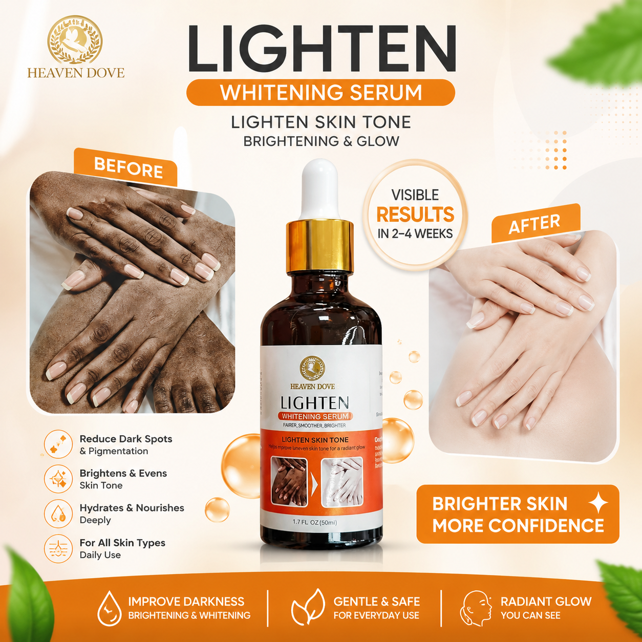 Heaven Dove Lighten Whitening Serum Hand And Foot Whitening Serum