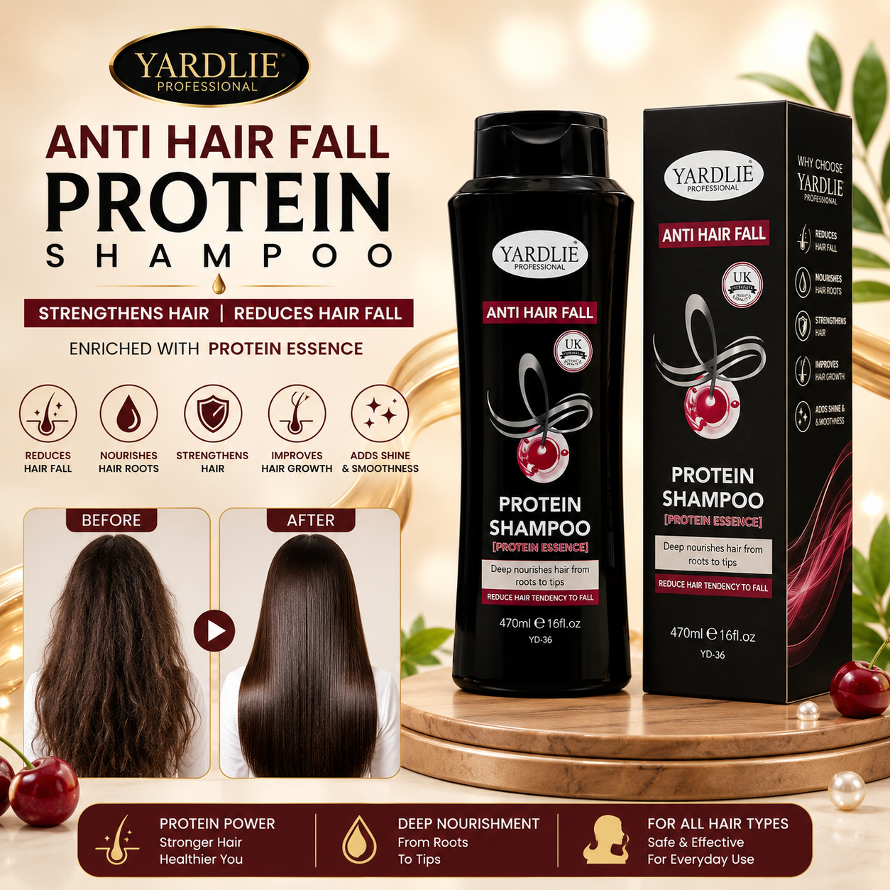 Yardlie Professional Anti Hair Fall Protein Shampoo