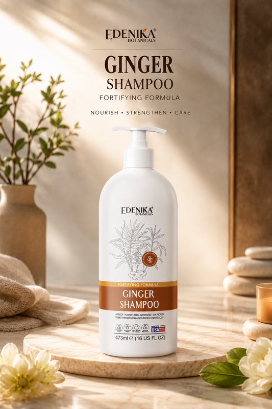 Edenika Botanicals Fortifying Formula Ginger Root Shampoo with Biotin 473Ml