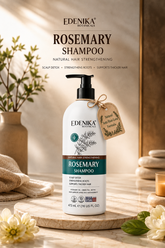 Edenika Botanicals Detoxifying Formula Rosemary Shampoo Biotin Thickening Growth Anti Thinning 473Ml