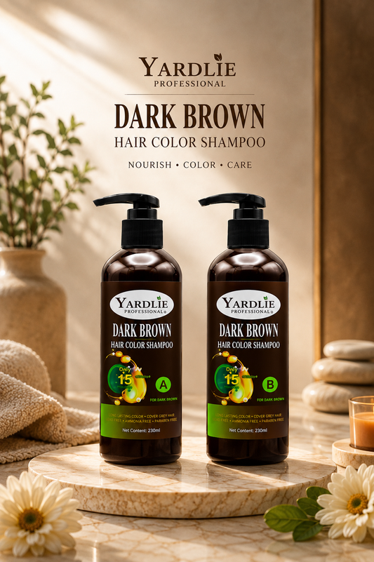 Hair Color Shampoo Mixing Paste Dark Brown Yardlie  460ml