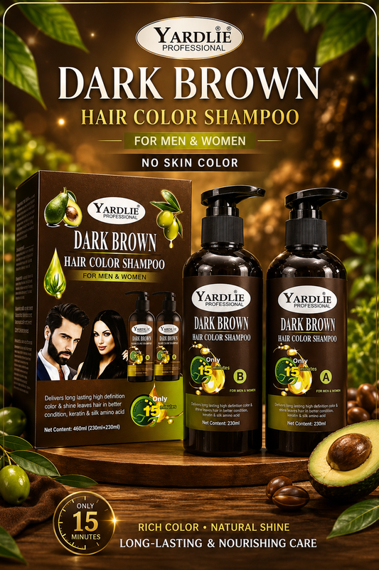 Hair Color Shampoo Mixing Paste Dark Brown Yardlie  460ml