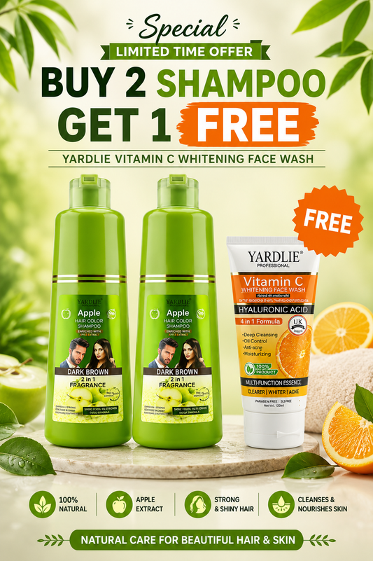 Yardlie Apple Hair Color Shampoo And Yardlie Vitam C Whitening Face Wash