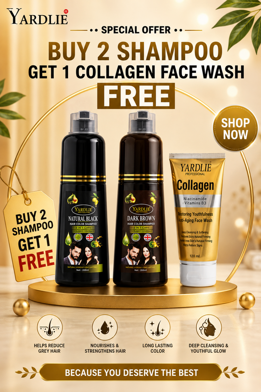 Yardlie Hair Color Shampoo And Yardlie Collagen Face Wash