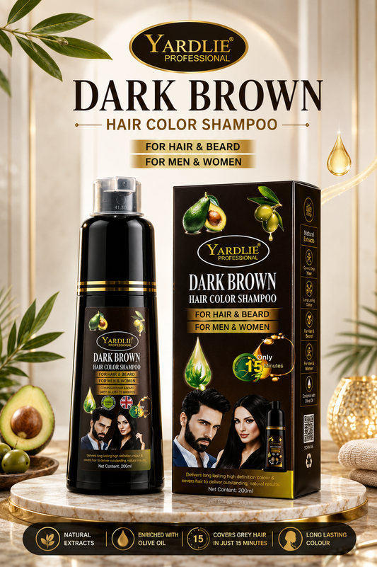Yardlie Hair Color Shampoo – UK-Based  Dark Brown 200ML