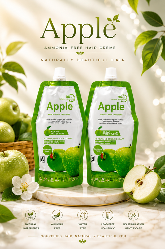 Apple Hair Color Cream Dark Brown Shade A and B Refill Pack 1000ml