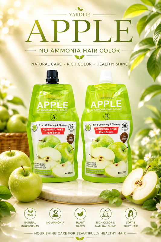 Yardlie Apple Dark Brown Hair Color Cream  (250ml X 2) Pack