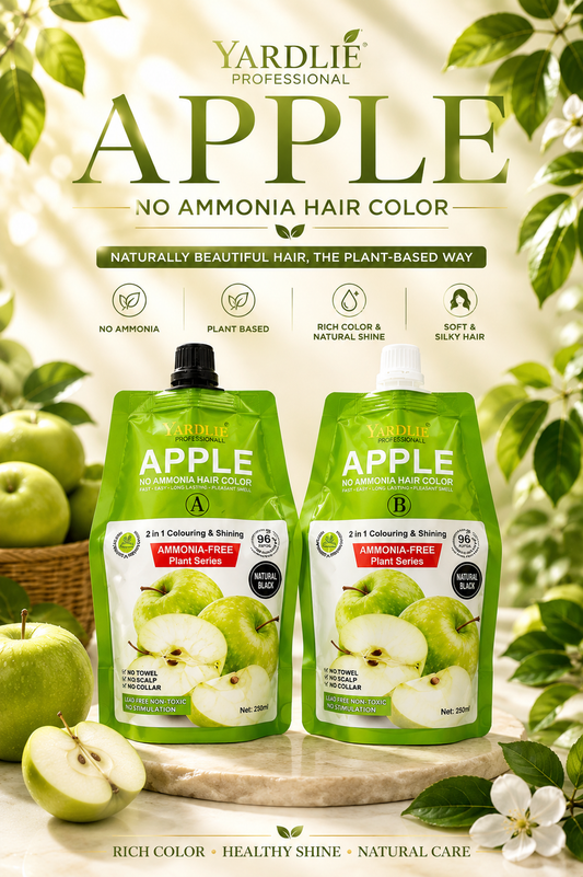 Yardlie Apple Natural Black Hair Color Cream (250ml X 2) Pack