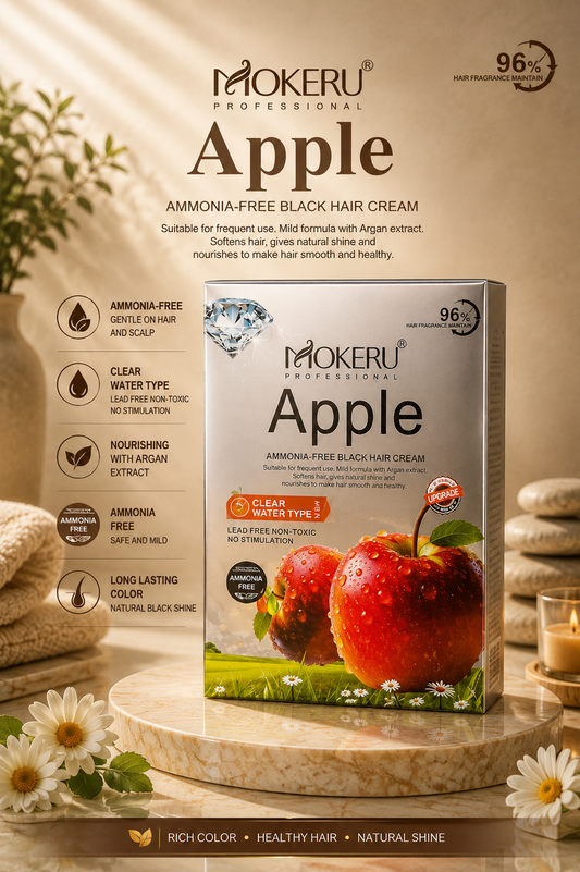 Mokeru Professional Apple Ammonia-Free Black Hair Cream