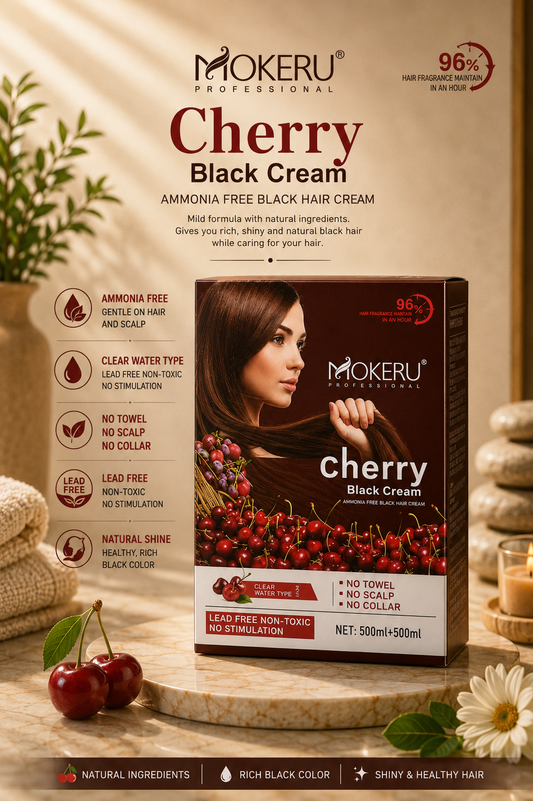 Mokeru Cherry Hair Color Cream Review Ammonia Free 500ml+500ml