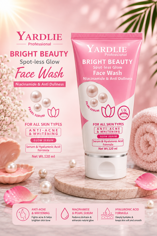 Yardlie Professional Face Wash | Bright Beauty | Niacinamid & Anti Dullness | Pearl Serum | 120ML