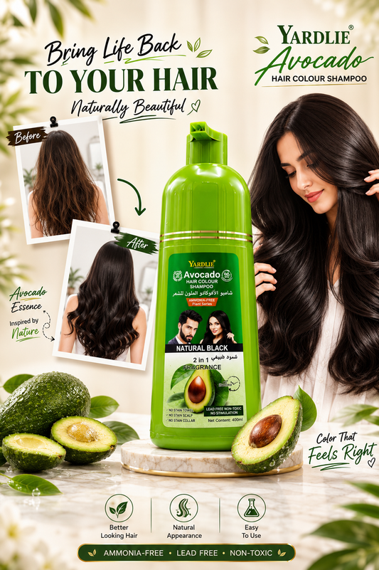 Yardlie Avocado Hair Colour Shampoo – Natural Black 400ML