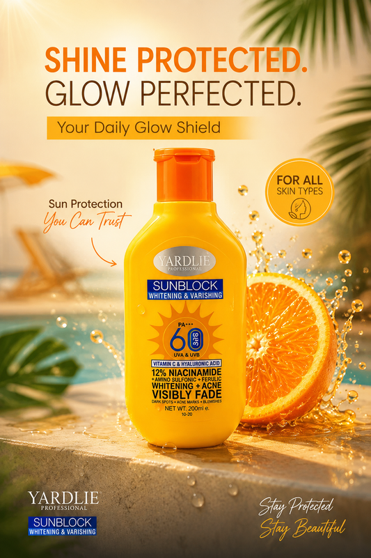 Yardlie Professional Sunblock | Vitamin C And Niacinamide | UK Based Formula | 200ml
