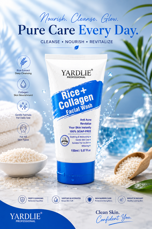 Yardlie Rice Collagen Facial Wash 150ml Hydrating Cleanser