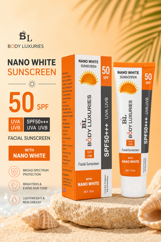 Nano White Sunscreen BL Body Luxuries SPF50+++ UVA UVB