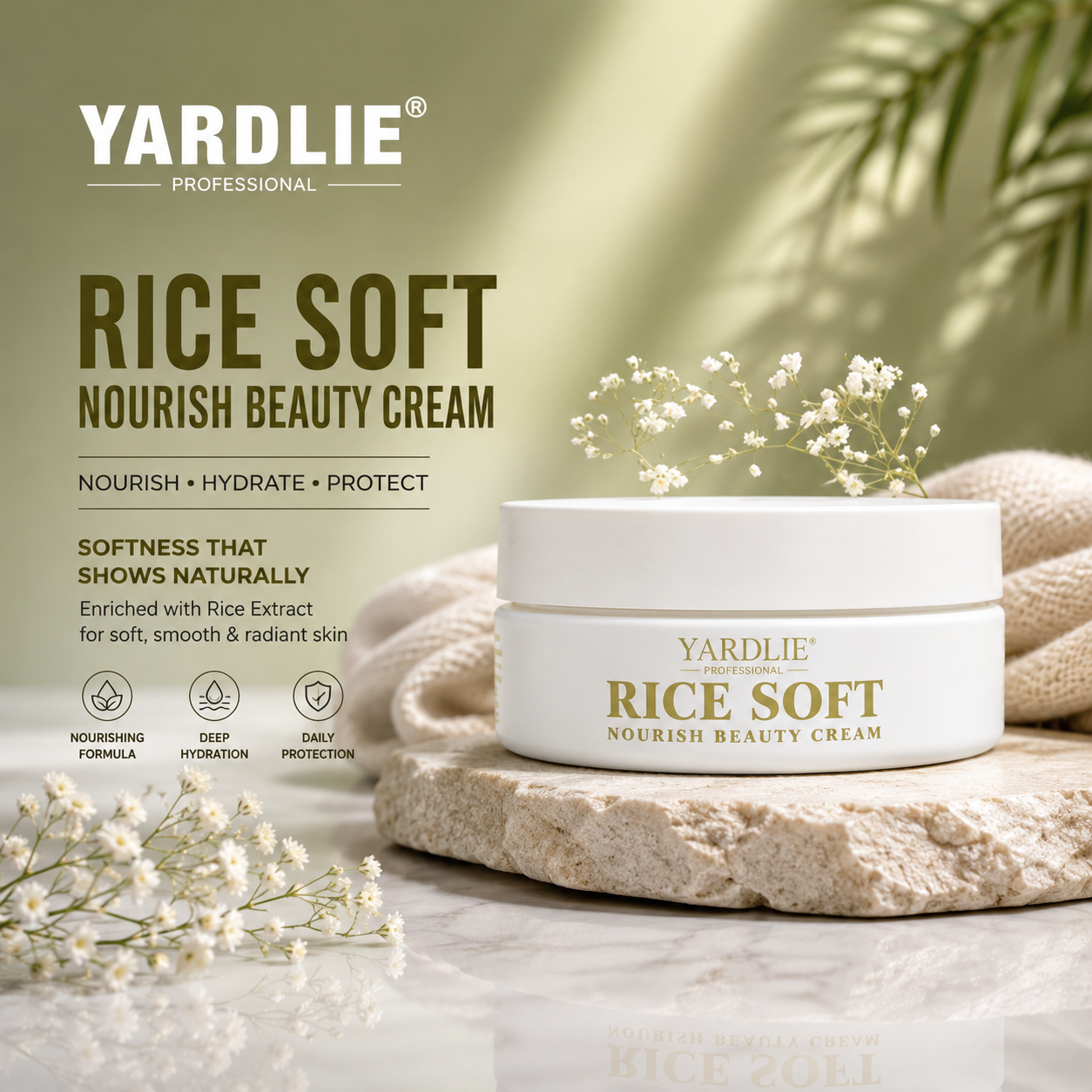 Yardlie Professional Rice Moisturizing Cream 150g