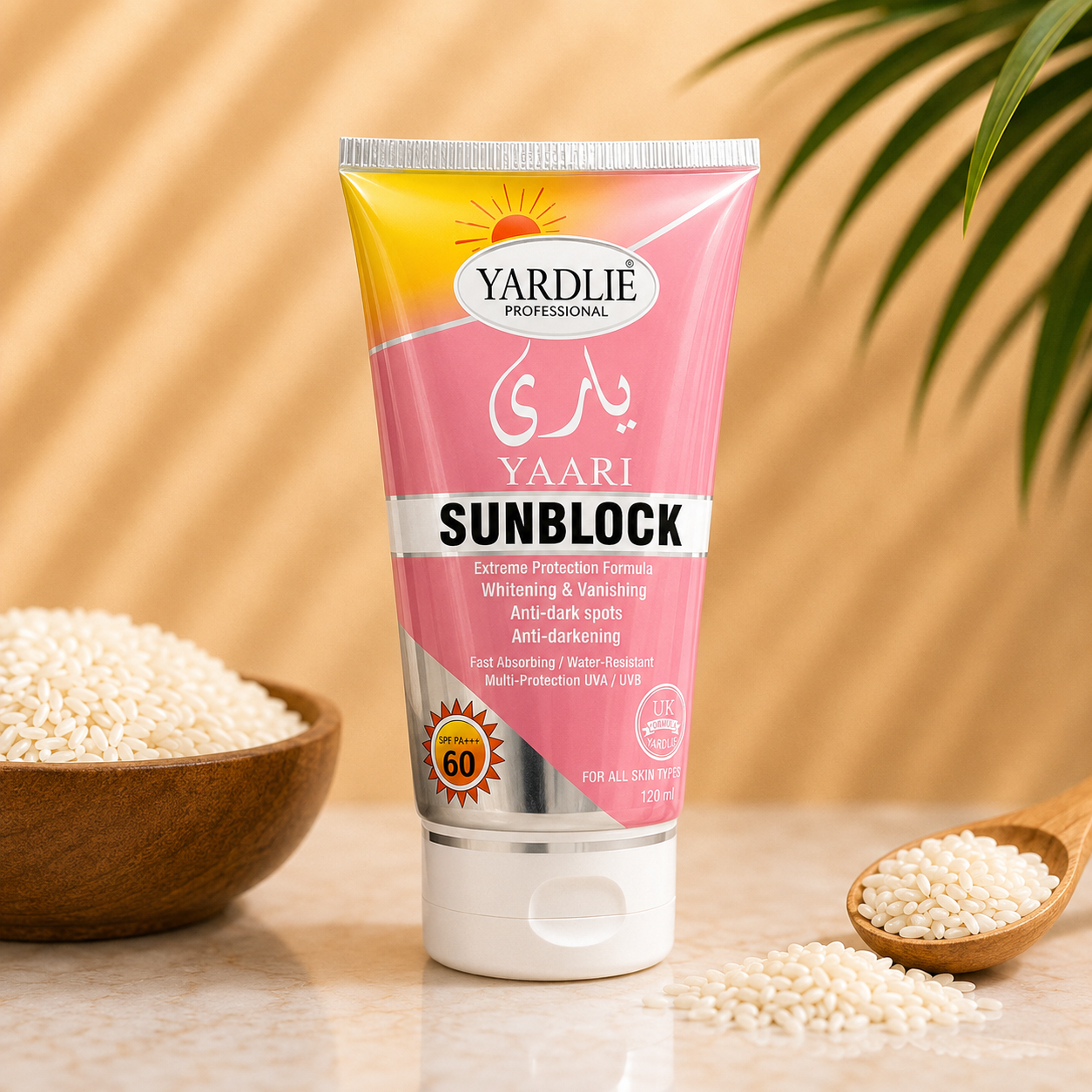 Yardlie Professional SPF 60 Sunblock Yaari Face Body Cream 120ml