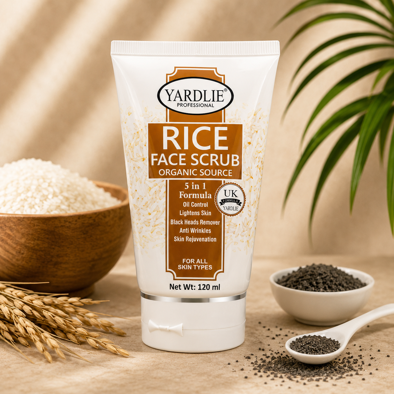 Yardlie Professional Rice Face Scrub Organic Source 120ml