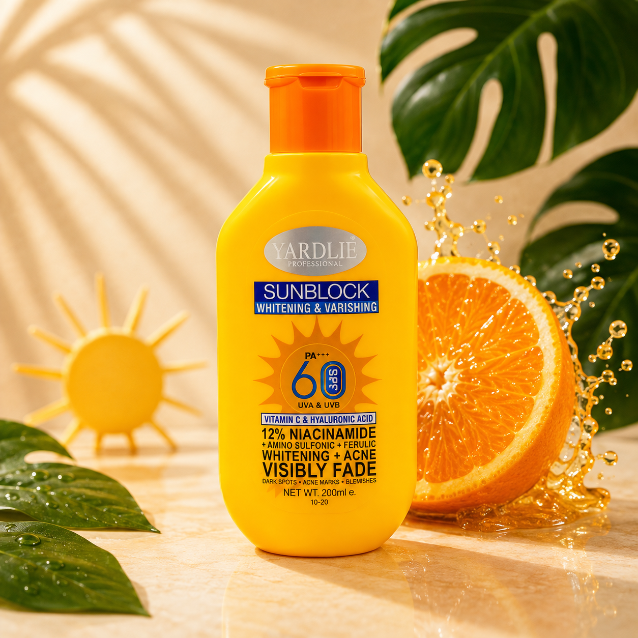 Yardlie Professional Sunblock | Vitamin C And Niacinamide | UK Based Formula | 200ml