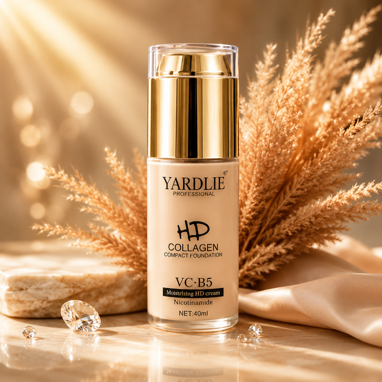 Yardlie 24K HD Compact Foundation VC-B5 Collagen 40ml