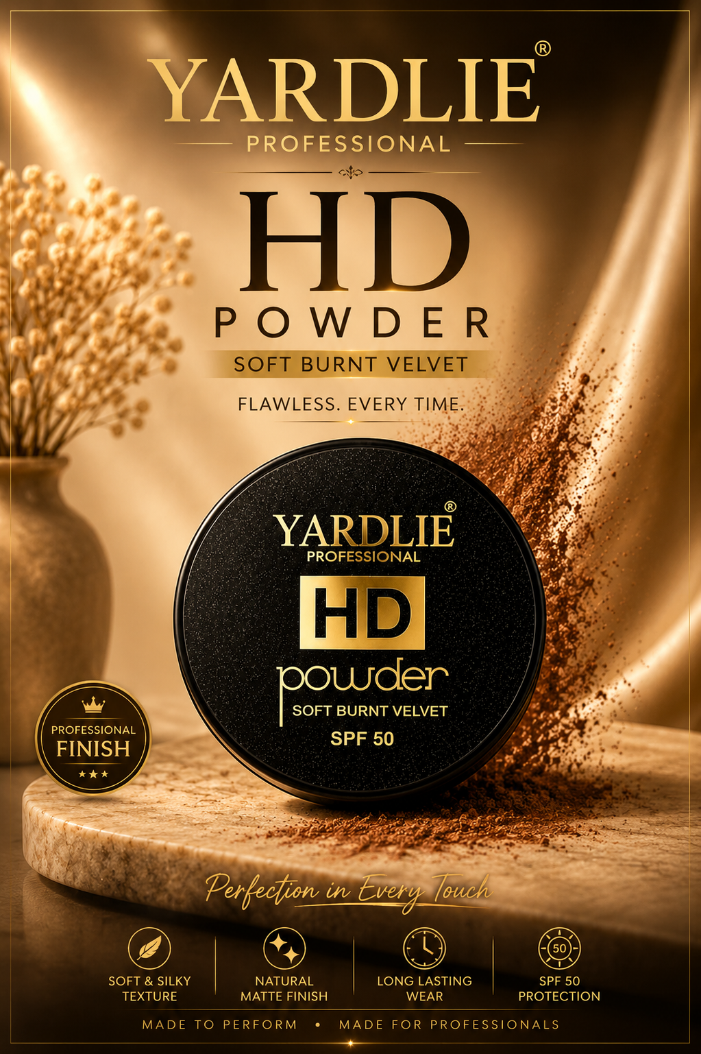 Yardlie Professional HD Soft Burnt Velvet SPF 50 12ML