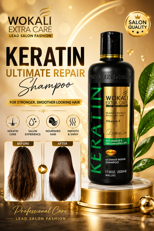 Wokali Extra Care Keratin Ultimate Repair Shampoo For Stronger ,Smother Looking Hair