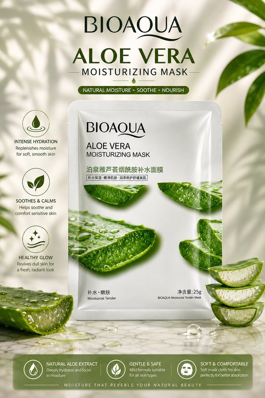 Bioaqua Aloe Vera Moisturizing Facial Mask | Hydrate & Refresh Skin