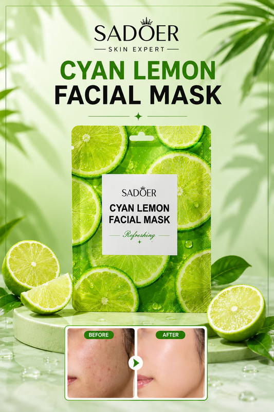 Cyan Lemon Facial Mask | Brightening | Sadoer |