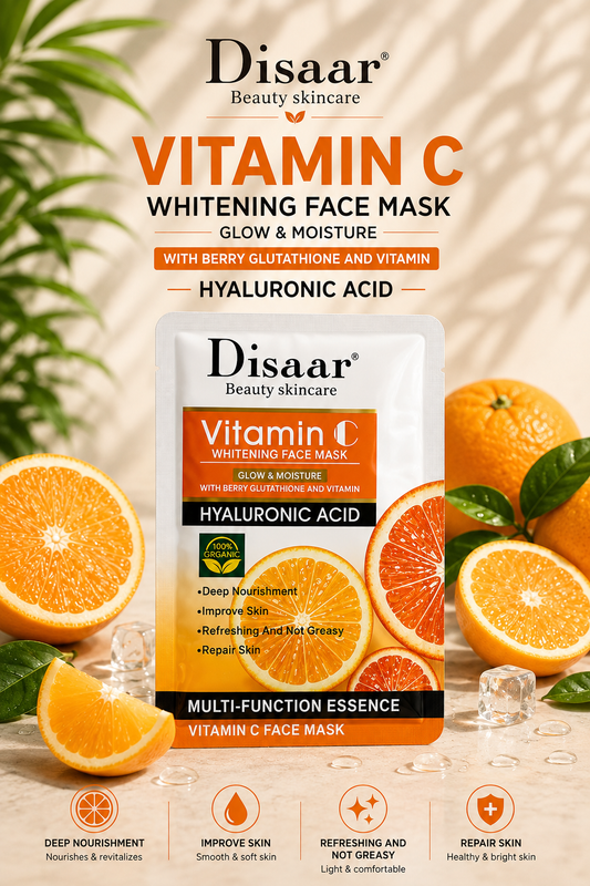 Vitamin C Whitening Face Mask | Hyaluronic Acid | Disaar |