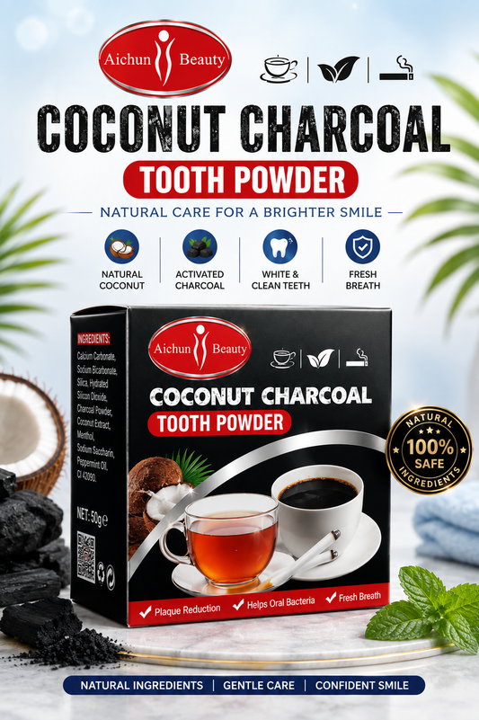 Aichun Beauty Coconut Charcoal Tooth Powder – Whitening & Oral Care