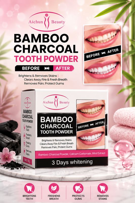 Aichun Beauty Bamboo Charcoal Tooth Powder – Whitening & Oral Care