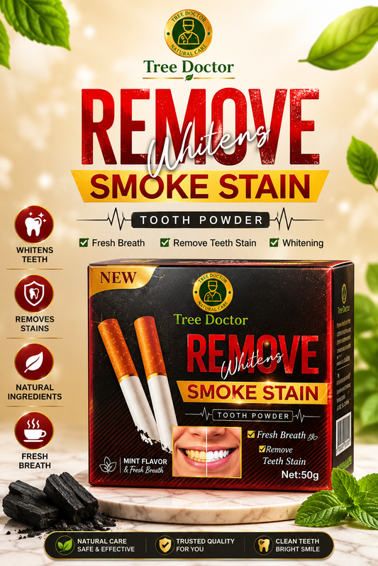Tree Doctor Smoke Stain Teeth Whitening Powder 50g – Stain Removal & Oral Care