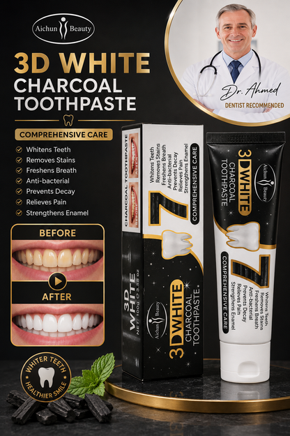 Aichun Beauty 3D White Charcoal Toothpaste 100g – 7-in-1 Comprehensive Oral Care
