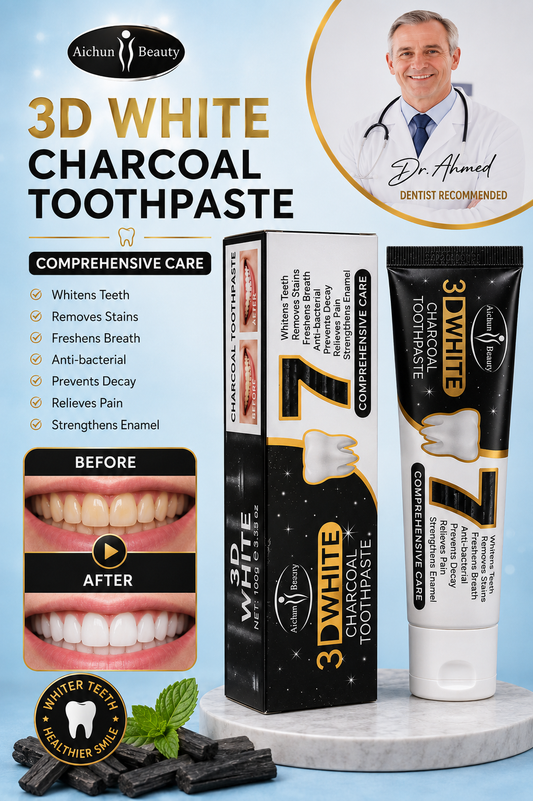 Aichun Beauty 3D White Charcoal Toothpaste 100g – 7-in-1 Comprehensive Oral Care