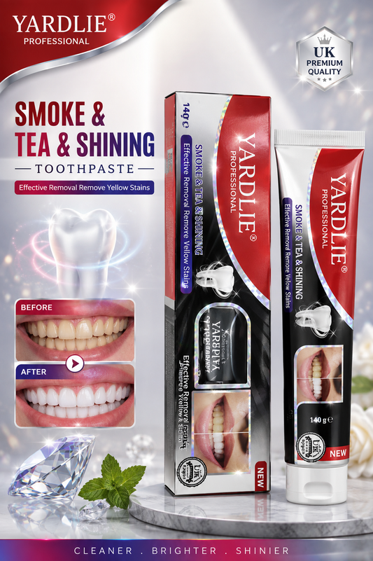 Yardlie Smoke & Tea Shining Toothpaste 140g – Stain Care & Fresh Breath