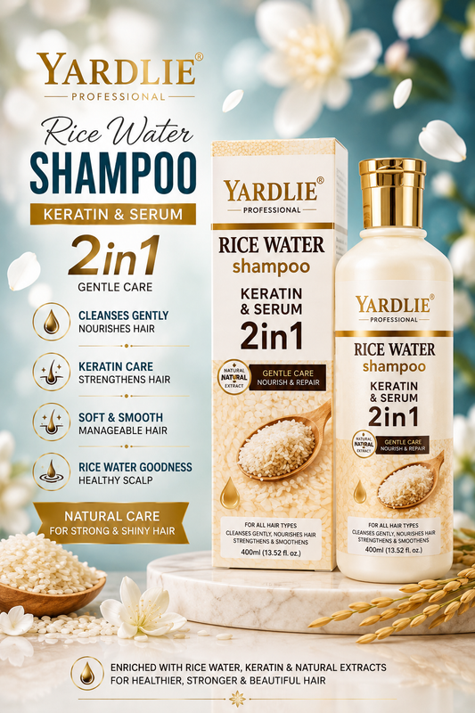 Yardlie Professional Rice Water Shampoo Keratin and Serum 2 In 1