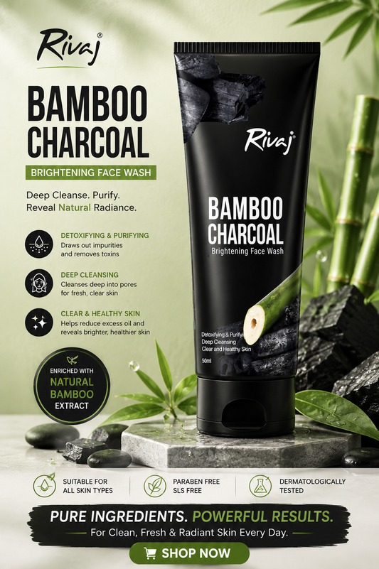 Rivaj Bamboo Charcoal Brightening Face Wash