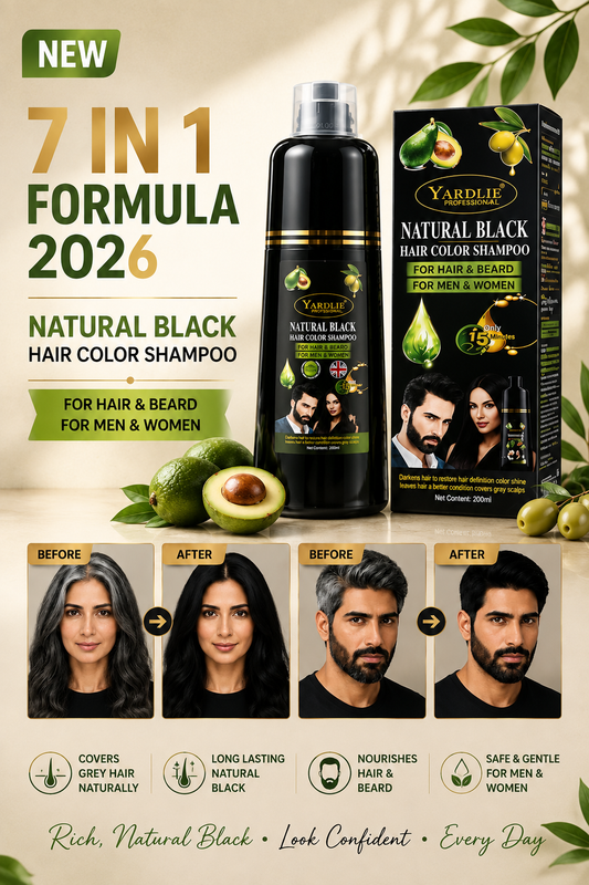 Yardlie Natural Black Hair Color Shampoo UK Based Formula