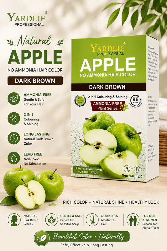 Yardlie Professional Apple No Ammonia Hair Color Dark Brown  A+B 250mlx2