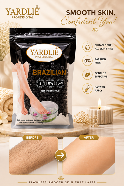 Yardlie Professional Brazilian Hair Removal Wax Without Strip for Professional Use | Sachet