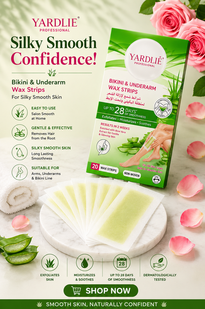 Yardlie Professional Bikini Body Wax Strips Rose Extract 20 Strips