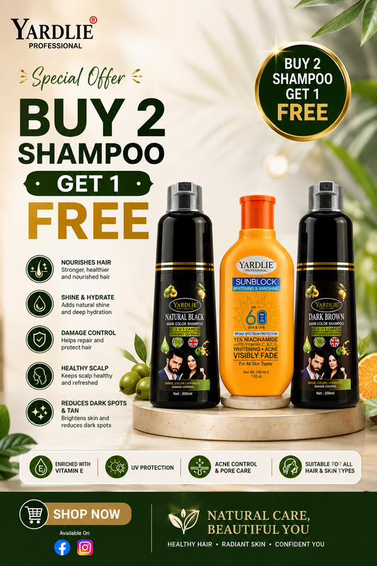 Yardlie Hair Color Shampoo and  Yardlie Sunblock 12% Niacinamide Deal